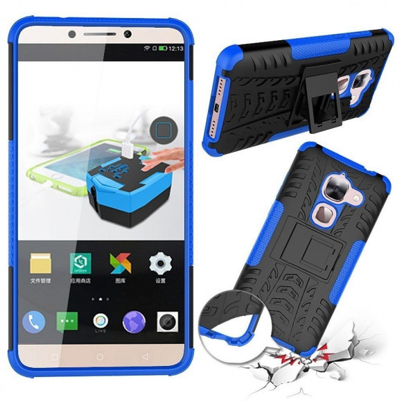 Чехол Hybrid Armor для LeEco Le 2 / LeEco Le 2 PRO (черный + голубой) Чехол Hybrid Armor для LeEco Le 2 / LeEco Le 2 PRO (черный + голубой)