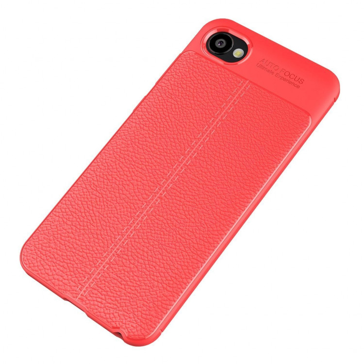 Чехол-накладка Litchi Grain для HTC Desire 12 (красный)