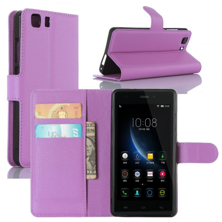 Чехол с визитницей для DOOGEE X5 / X5 Pro (фиолетовый)