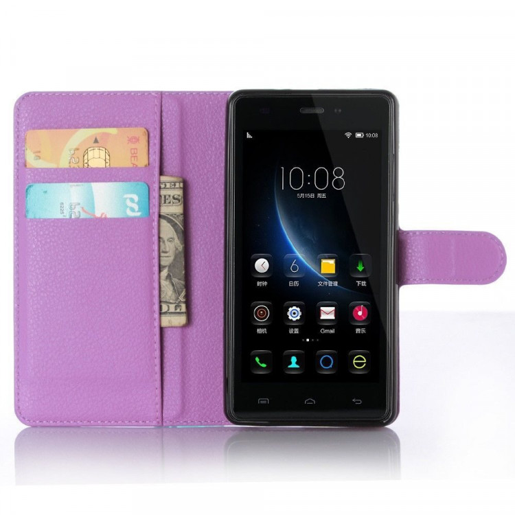 Чехол с визитницей для DOOGEE X5 / X5 Pro (фиолетовый)