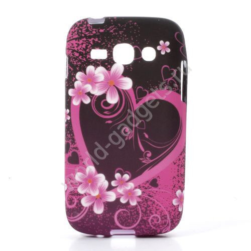 Чехол TPU Heart and Flower для Samsung Galaxy Ace 3 / S7272 / S7275
