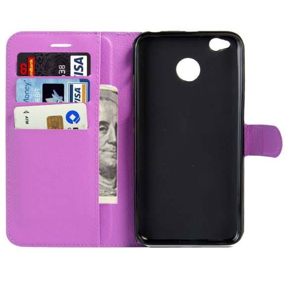 Чехол с визитницей для Xiaomi Redmi 4X (фиолетовый) Чехол с визитницей для Xiaomi Redmi 4X (фиолетовый)
