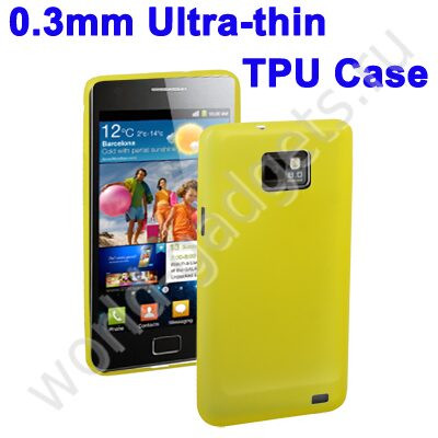 TPU чехол 0,3мм. для Samsung Galaxy S2 (желтый)