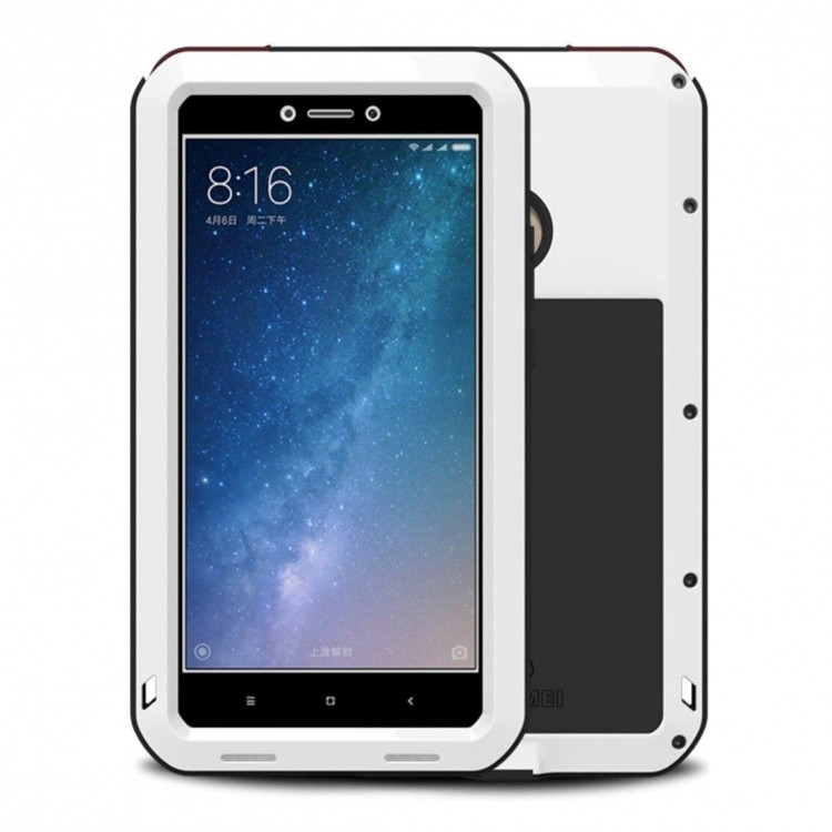 Гибридный чехол LOVE MEI для Xiaomi Mi Max 2 (белый)