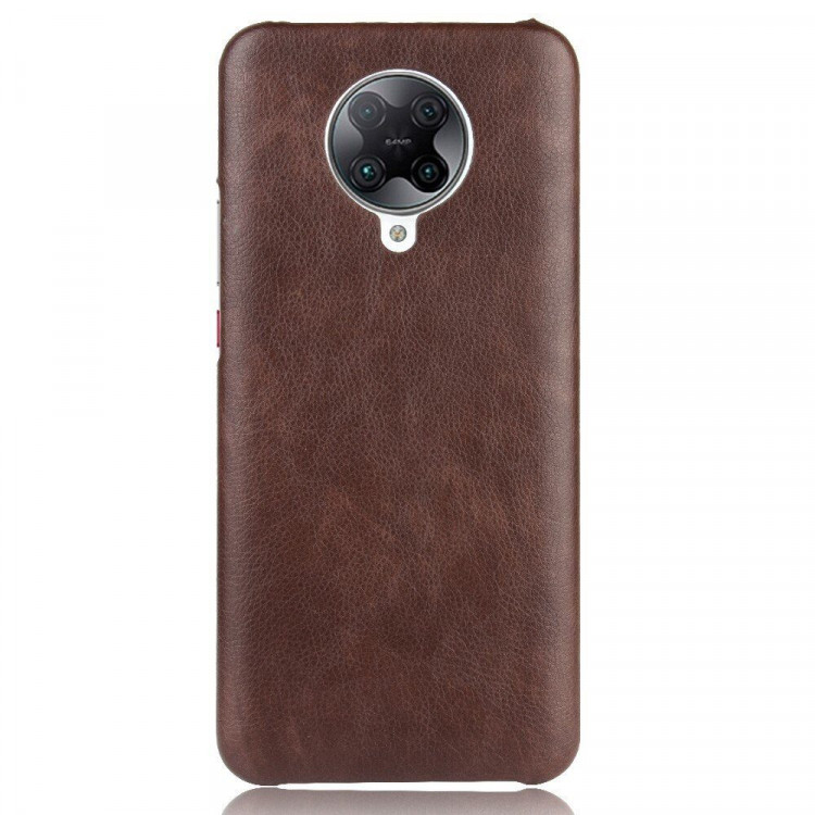 Кожаная накладка-чехол для Xiaomi Redmi K30 Pro / Poco F2 Pro (коричневый)