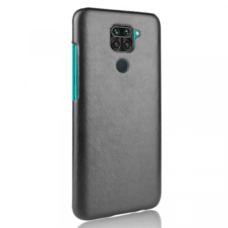 Кожаная накладка-чехол для Xiaomi Redmi Note 9 (черный)