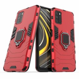 Чехол Armor Ring Holder для Xiaomi Poco M3 (красный)