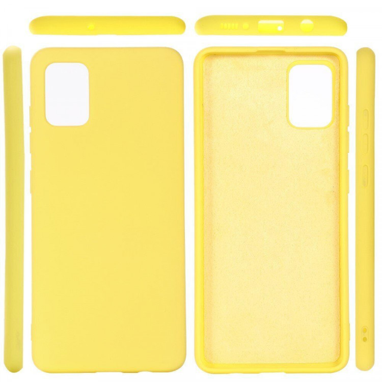 Силиконовый чехол Mobile Shell для Samsung Galaxy A51 (желтый)
