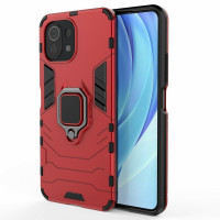 Чехол Armor Ring Holder для Xiaomi Mi 11 Lite / Xiaomi Mi 11 Lite 5G (красный)
