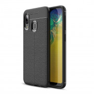 Чехол-накладка Litchi Grain для Galaxy A20e (черный) Чехол-накладка Litchi Grain для Galaxy A20e (черный)