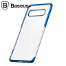 Силиконовый TPU чехол Baseus Shining для Samsung Galaxy S10 (голубой)