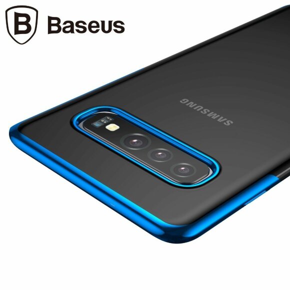 Силиконовый TPU чехол Baseus Shining для Samsung Galaxy S10 (голубой)