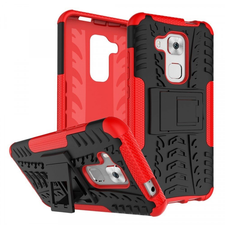 Чехол Hybrid Armor для Huawei Nova Plus (черный + красный)