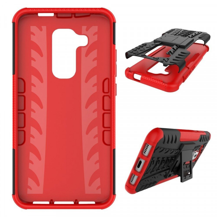 Чехол Hybrid Armor для Huawei Nova Plus (черный + красный)