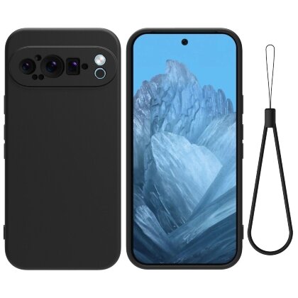 Силиконовый чехол Mobile Shell для Google Pixel 9 Pro (черный)