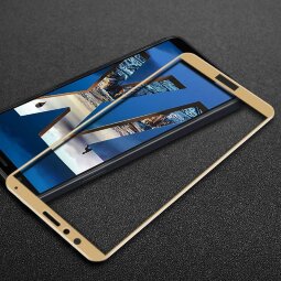 Защитное стекло 3D для Huawei Honor 7X (золотой)