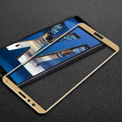 Защитное стекло 3D для Huawei Honor 7X (золотой)
