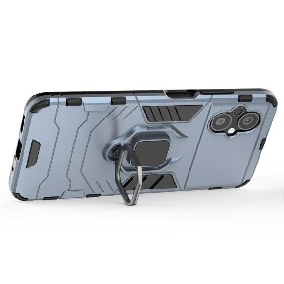 Чехол Armor Ring Holder для Xiaomi Poco M5 4G (темно-синий) Чехол Armor Ring Holder для Xiaomi Poco M5 4G (темно-синий)