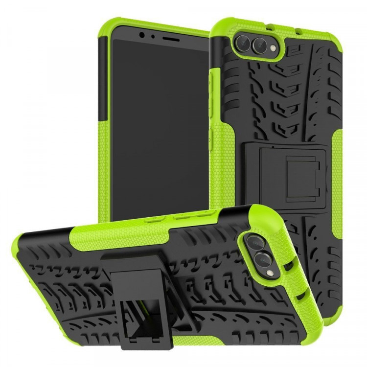 Чехол Hybrid Armor для Huawei Honor V10 / Honor View 10 (черный + зеленый)