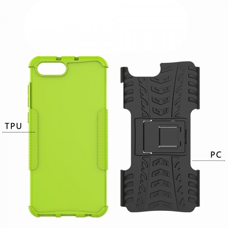 Чехол Hybrid Armor для Huawei Honor V10 / Honor View 10 (черный + зеленый)