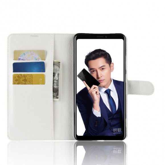 Чехол с визитницей для Huawei Honor Note 10 (белый)