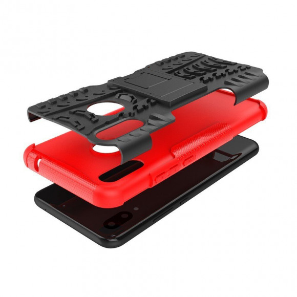 Чехол Hybrid Armor для Huawei Nova 3i / P Smart+ (Plus) (черный + красный) Чехол Hybrid Armor для Huawei Nova 3i / P Smart+ (Plus) (черный + красный)