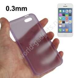 Тонкий пластиковый чехол для iPhone 5C (фиолетовый)