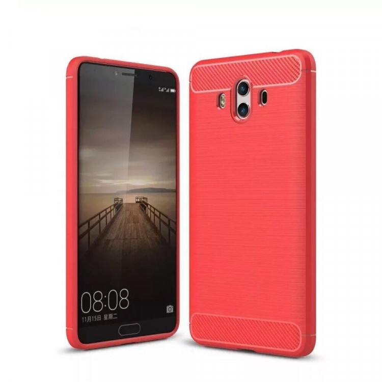Чехол-накладка Carbon Fibre для Huawei Mate 10 (красный)