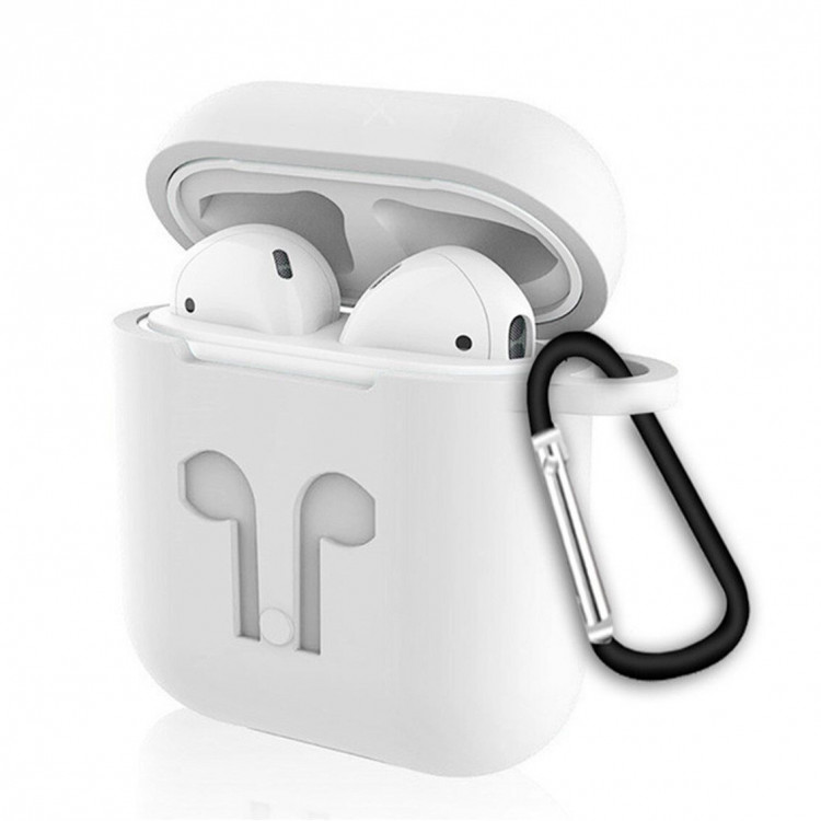 Силиконовый чехол для Apple AirPods (Shock Proof - белый)