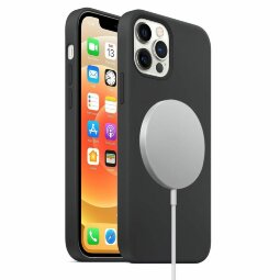 Чехол MagSafe для iPhone 12 Pro Max (черный)