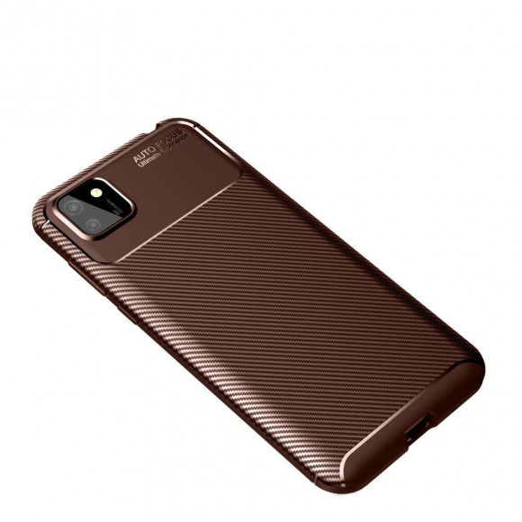 Чехол-накладка Resistant Carbon для Huawei Y5p / Honor 9S  (коричневый) Чехол-накладка Resistant Carbon для Huawei Y5p / Honor 9S  (коричневый)