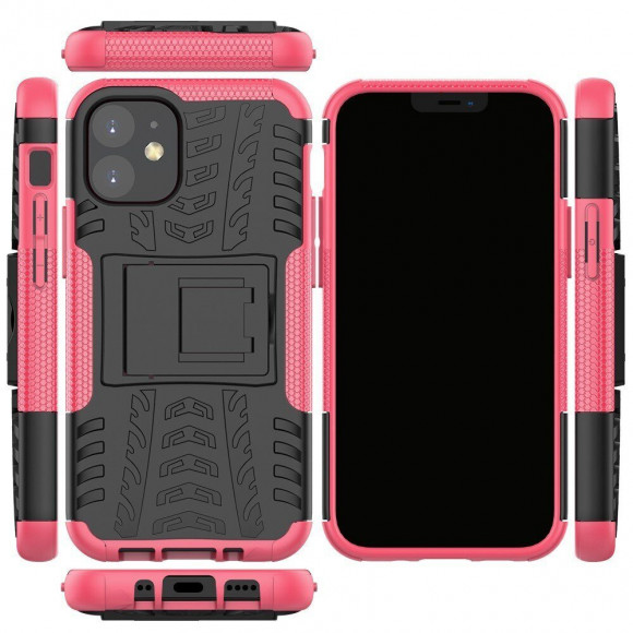 Чехол Hybrid Armor для iPhone 12 mini (черный + розовый) Чехол Hybrid Armor для iPhone 12 mini (черный + розовый)