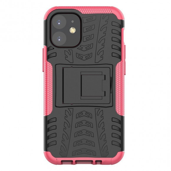 Чехол Hybrid Armor для iPhone 12 mini (черный + розовый) Чехол Hybrid Armor для iPhone 12 mini (черный + розовый)