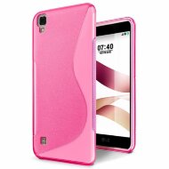 Нескользящий чехол для LG X Style K200DS (малиновый) Нескользящий чехол для LG X Style K200DS (малиновый)