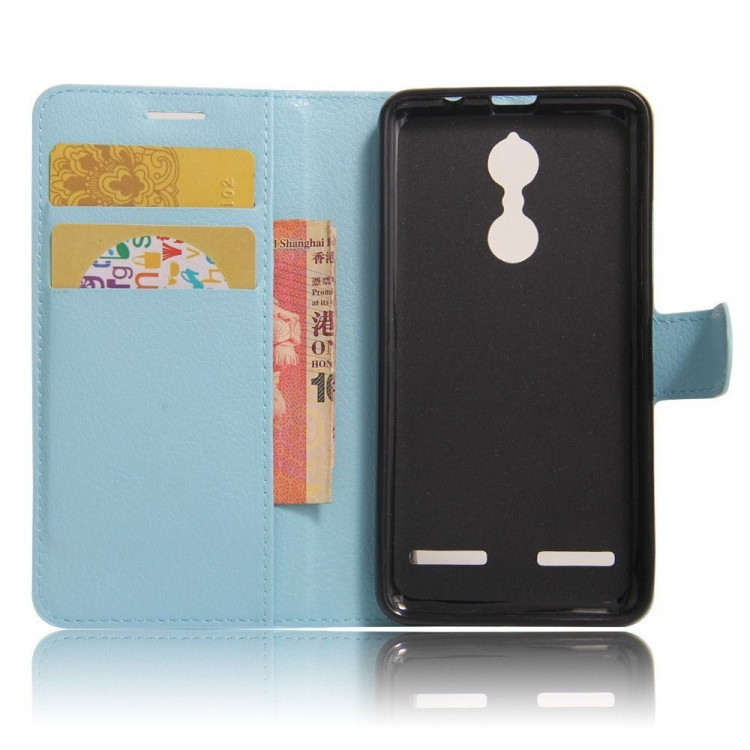 Чехол с визитницей для Lenovo K6 Note (голубой)