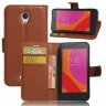 Чехол с визитницей для Lenovo A Plus (A1010) (коричневый)