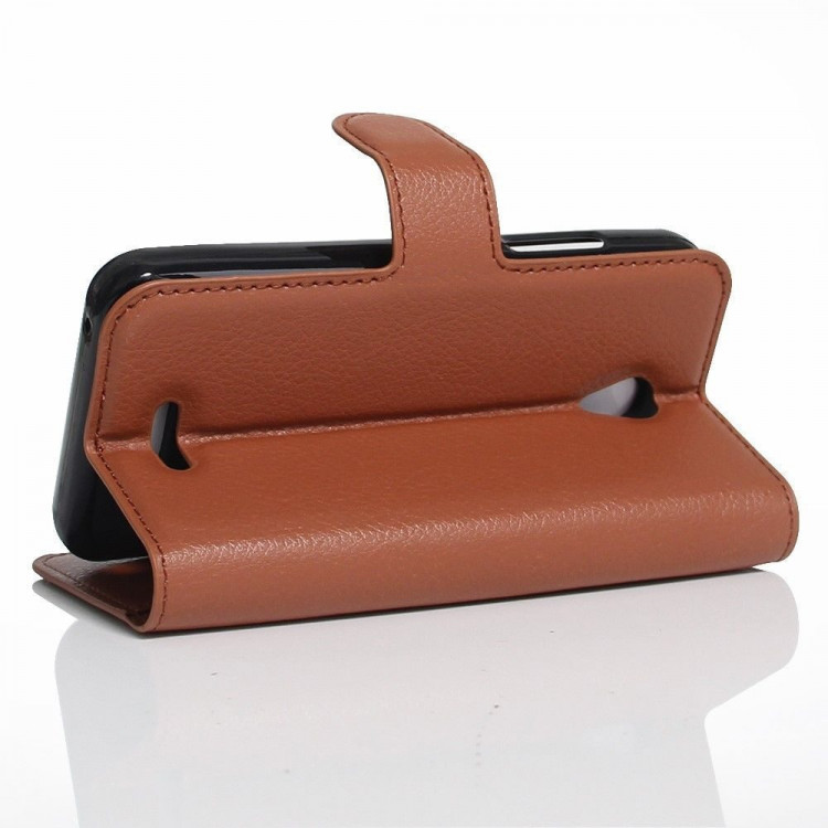 Чехол с визитницей для Lenovo A Plus (A1010) (коричневый)