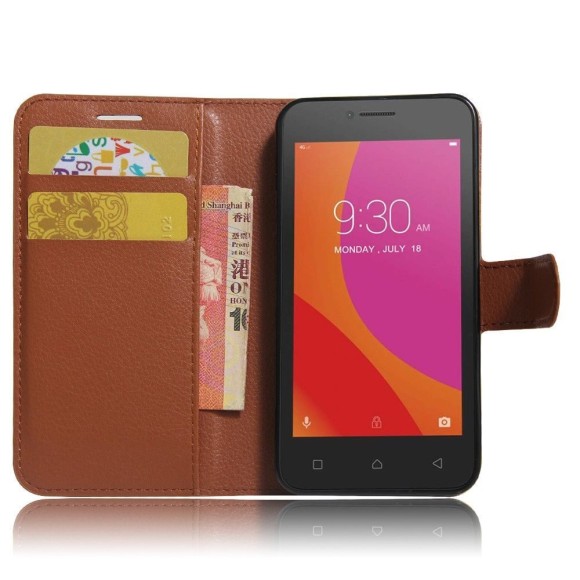 Чехол с визитницей для Lenovo A Plus (A1010) (коричневый) Чехол с визитницей для Lenovo A Plus (A1010) (коричневый)