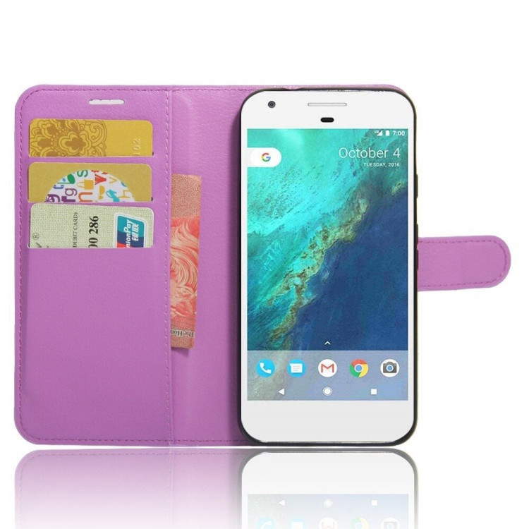 Чехол с визитницей для Google Pixel (фиолетовый)