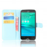 Чехол с визитницей для ASUS ZenFone Go ZB552KL  (голубой)