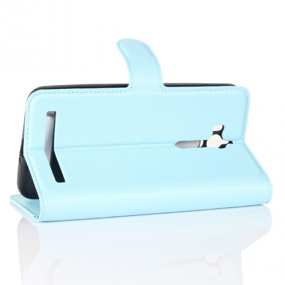 Чехол с визитницей для ASUS ZenFone Go ZB552KL  (голубой)