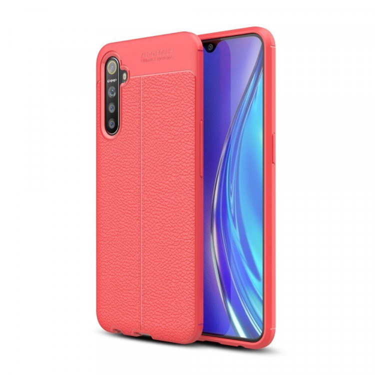 Чехол-накладка Litchi Grain для Oppo K5 / Realme XT / Realme X2 (красный)
