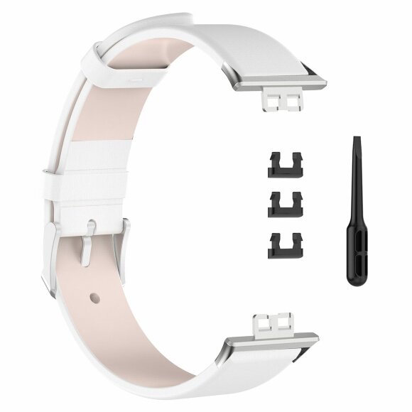 Кожаный ремешок для Huawei Watch Fit TIA-B09 (белый) Кожаный ремешок для Huawei Watch Fit TIA-B09 (белый)