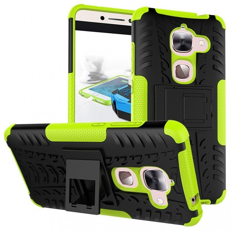 Чехол Hybrid Armor для LeEco Le 2 / LeEco Le 2 PRO (черный + зеленый)