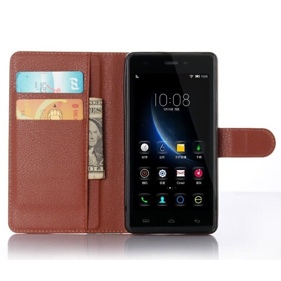 Чехол с визитницей для DOOGEE X5 / X5 Pro (коричневый) Чехол с визитницей для DOOGEE X5 / X5 Pro (коричневый)