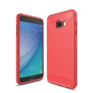 Чехол-накладка Carbon Fibre для Samsung Galaxy C5 Pro (красный) Чехол-накладка Carbon Fibre для Samsung Galaxy C5 Pro (красный)