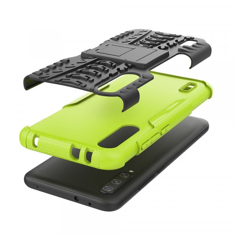 Чехол Hybrid Armor для Xiaomi Mi CC9e / Xiaomi Mi A3 (черный + зеленый)