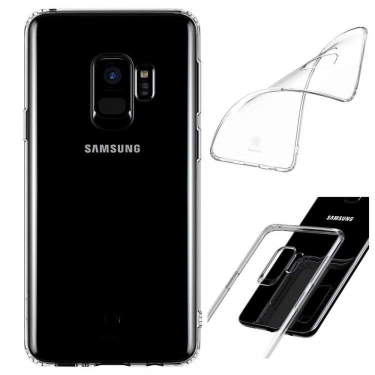 Силиконовый TPU чехол Baseus Simple для Samsung Galaxy S9 (прозрачный)