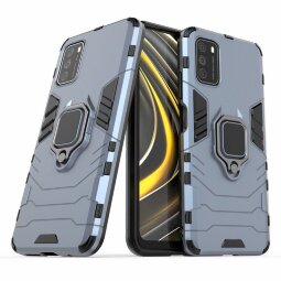 Чехол Armor Ring Holder для Xiaomi Poco M3 (темно-синий)