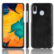 Кожаная накладка-чехол для Samsung Galaxy A20e (черный) Кожаная накладка-чехол для Samsung Galaxy A20e (черный)